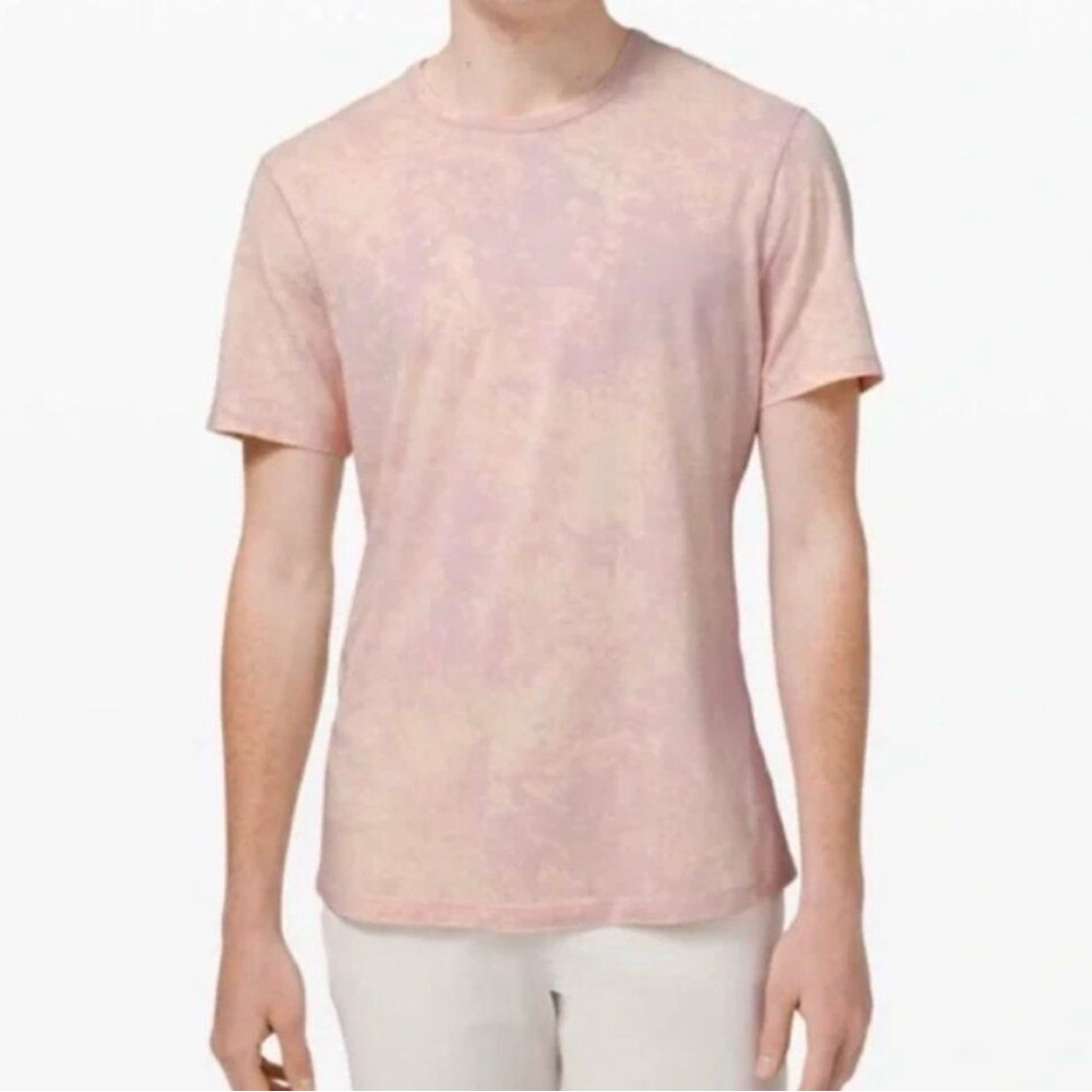 Lululemon Men’s sz L Women’s sz XL Cloudy Wash Misty Pink 5 Year Basic Tee